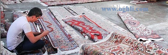 چرم دوزی لبه زیرین فرش